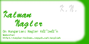 kalman nagler business card